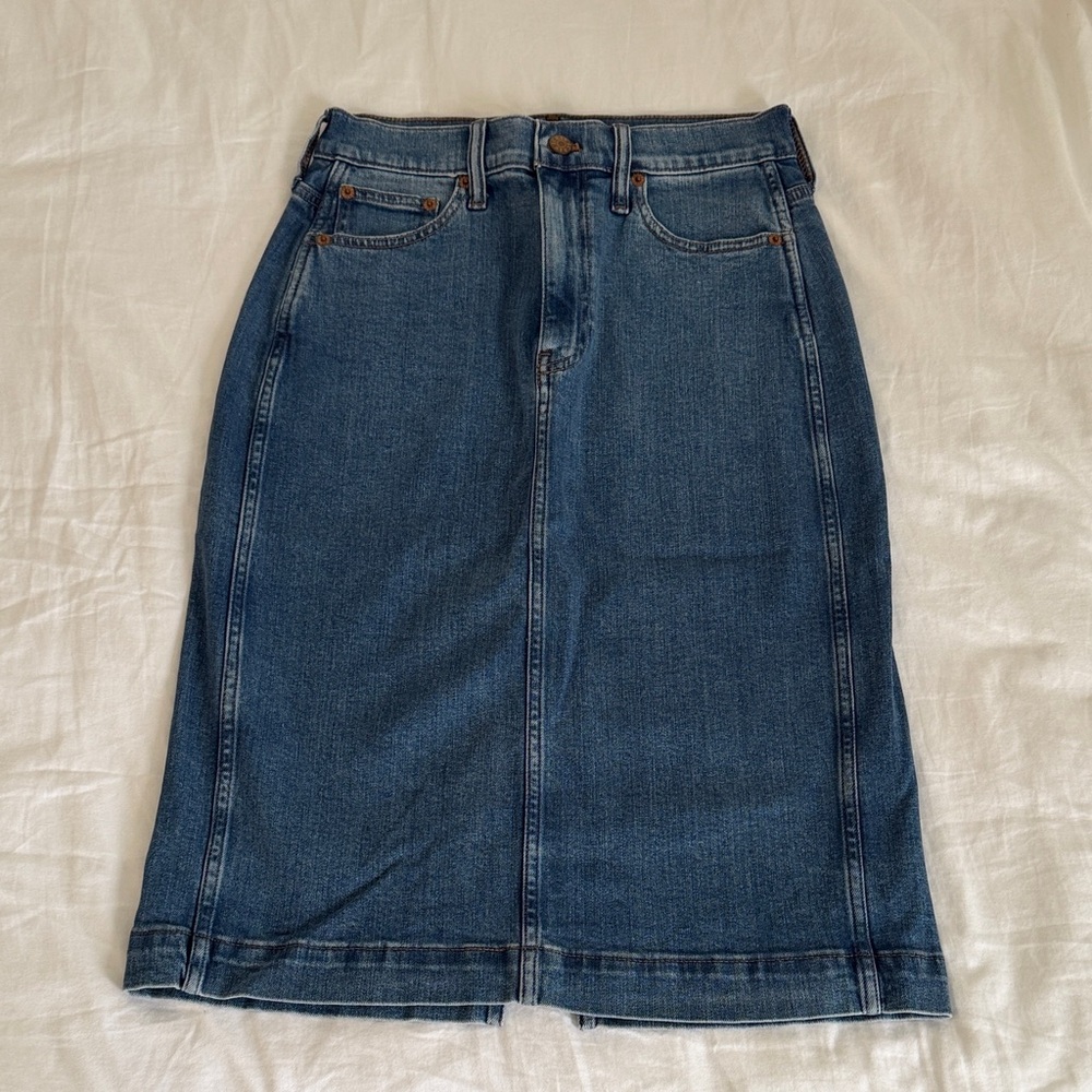 J. Crew Blue Denim Pencil Skirt